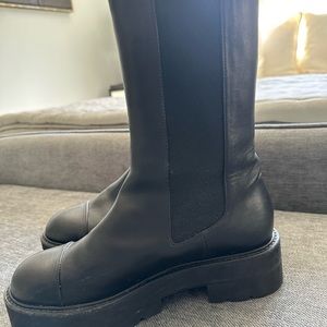 Stuart Weitzman lug sole leather boot
